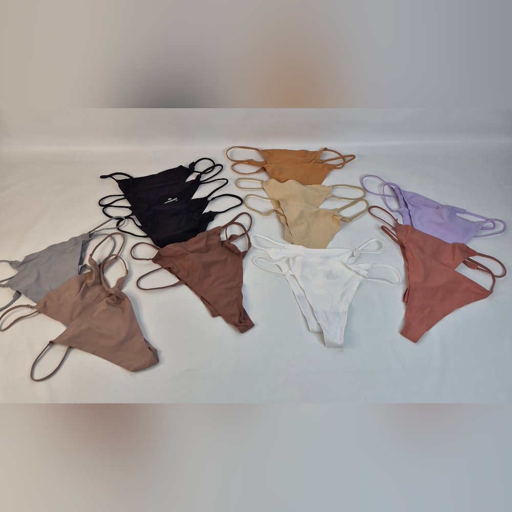 Seamless G-string Thongs No Show Thong Underwear Low Rise Size Small 20 Pack